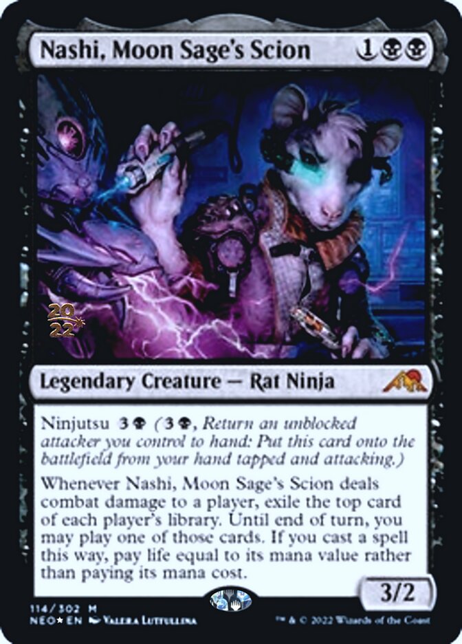 Nashi, Moon Sage's Scion [Kamigawa: Neon Dynasty Prerelease Promos] | Lots Moore NSW