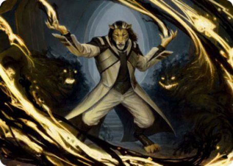 Leonin Lightscribe Art Card [Strixhaven: School of Mages Art Series] | Lots Moore NSW