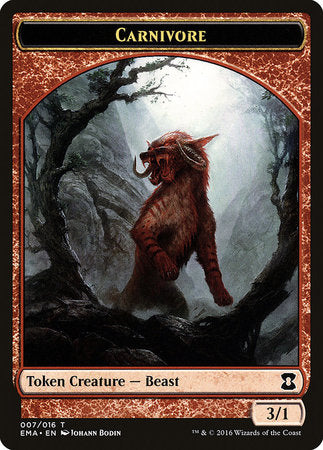 Carnivore Token [Eternal Masters Tokens] | Lots Moore NSW