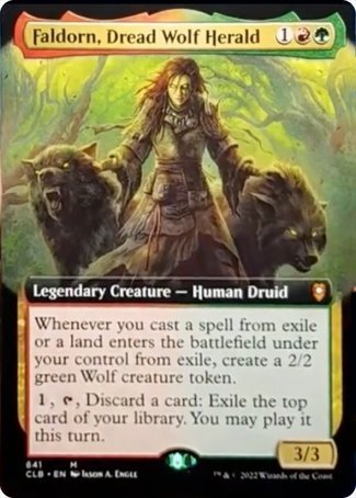Faldorn, Dread Wolf Herald (Extended Art) [Commander Legends: Battle for Baldur's Gate] | Lots Moore NSW