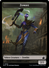 Elf Knight // Zombie Double-Sided Token [Ravnica Remastered Tokens] | Lots Moore NSW