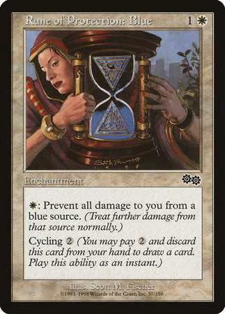 Rune of Protection: Blue [Urza's Saga] | Lots Moore NSW