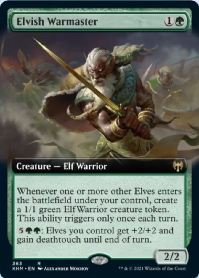 Elvish Warmaster (Extended Art) [Kaldheim] | Lots Moore NSW