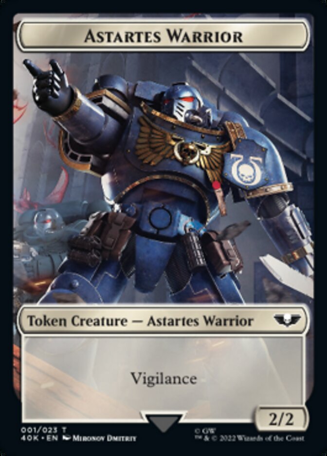 Astartes Warrior // Cherubael Double-sided Token (Surge Foil) [Universes Beyond: Warhammer 40,000 Tokens] | Lots Moore NSW