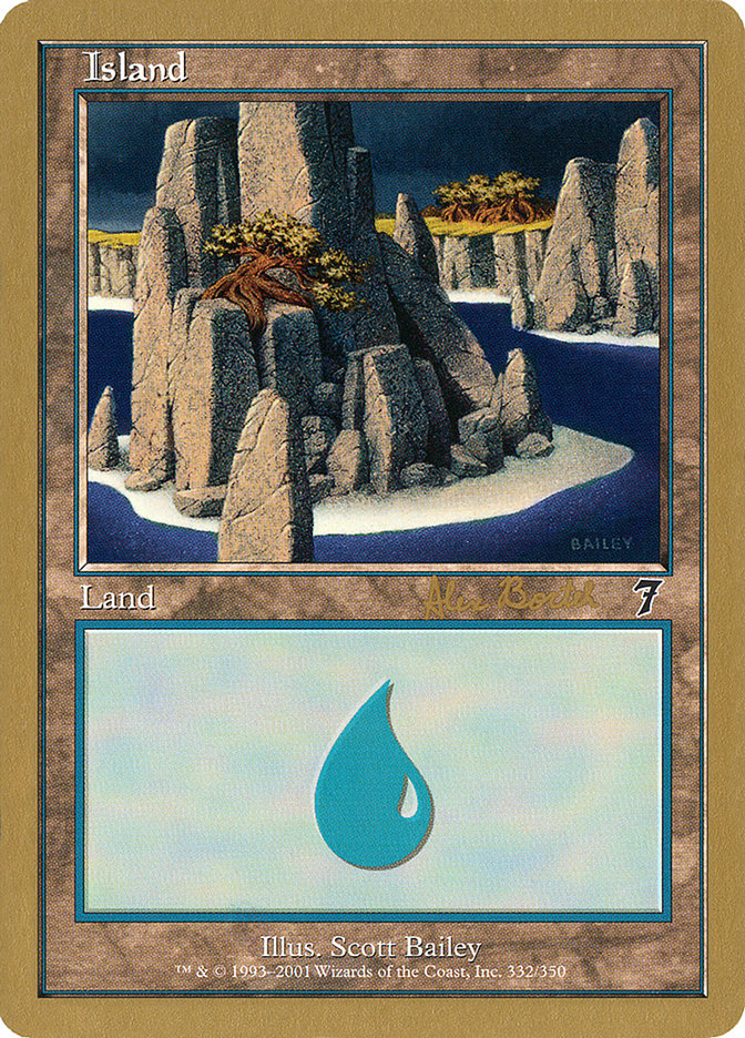 Island (ab332) (Alex Borteh) [World Championship Decks 2001] | Lots Moore NSW