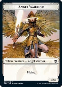 Angel Warrior // Construct Double-sided Token [Zendikar Rising Tokens] | Lots Moore NSW