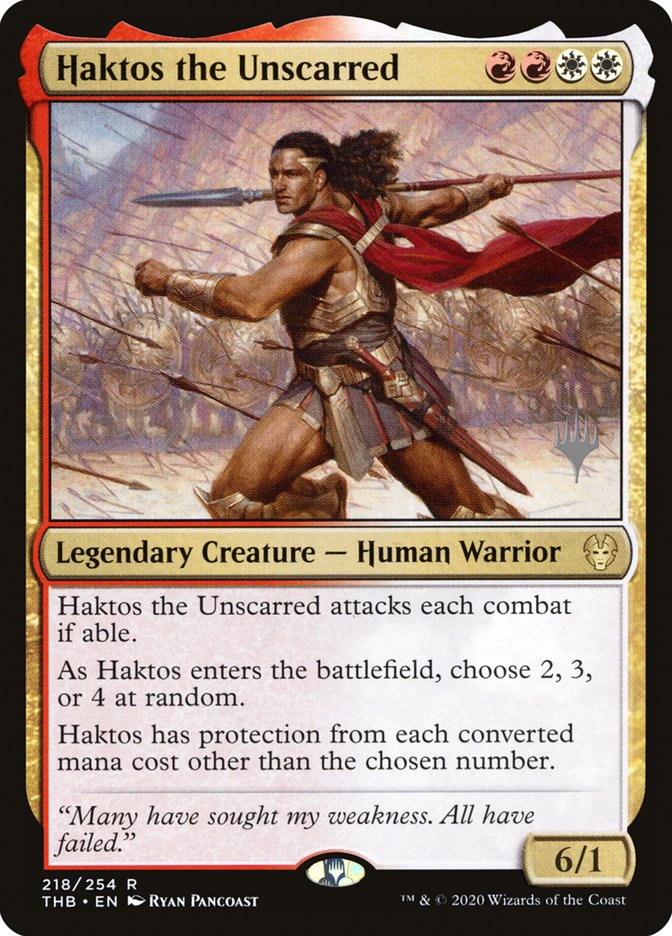 Haktos the Unscarred (Promo Pack) [Theros Beyond Death Promos] | Lots Moore NSW