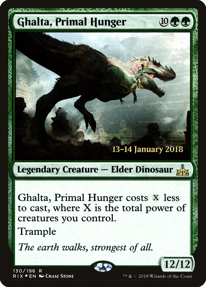 Ghalta, Primal Hunger [Rivals of Ixalan Prerelease Promos] | Lots Moore NSW