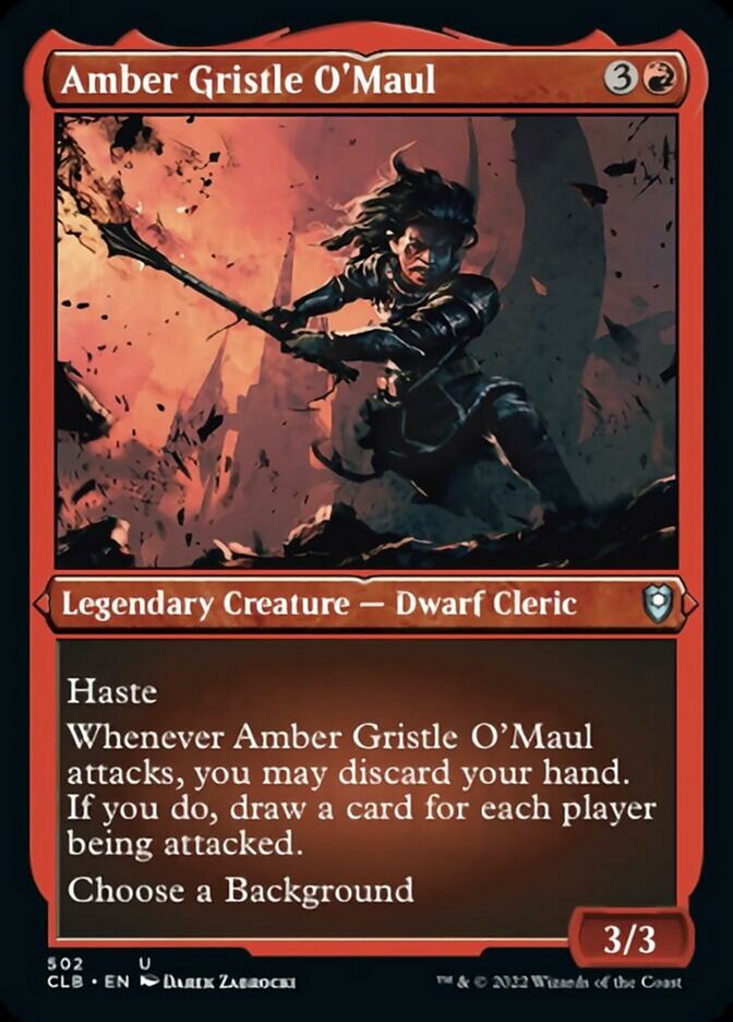 Amber Gristle O'Maul (Foil Etched) [Commander Legends: Battle for Baldur's Gate] | Lots Moore NSW