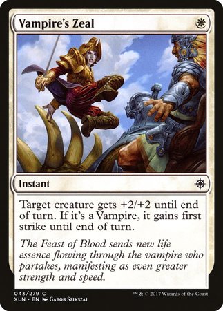 Vampire's Zeal [Ixalan] | Lots Moore NSW