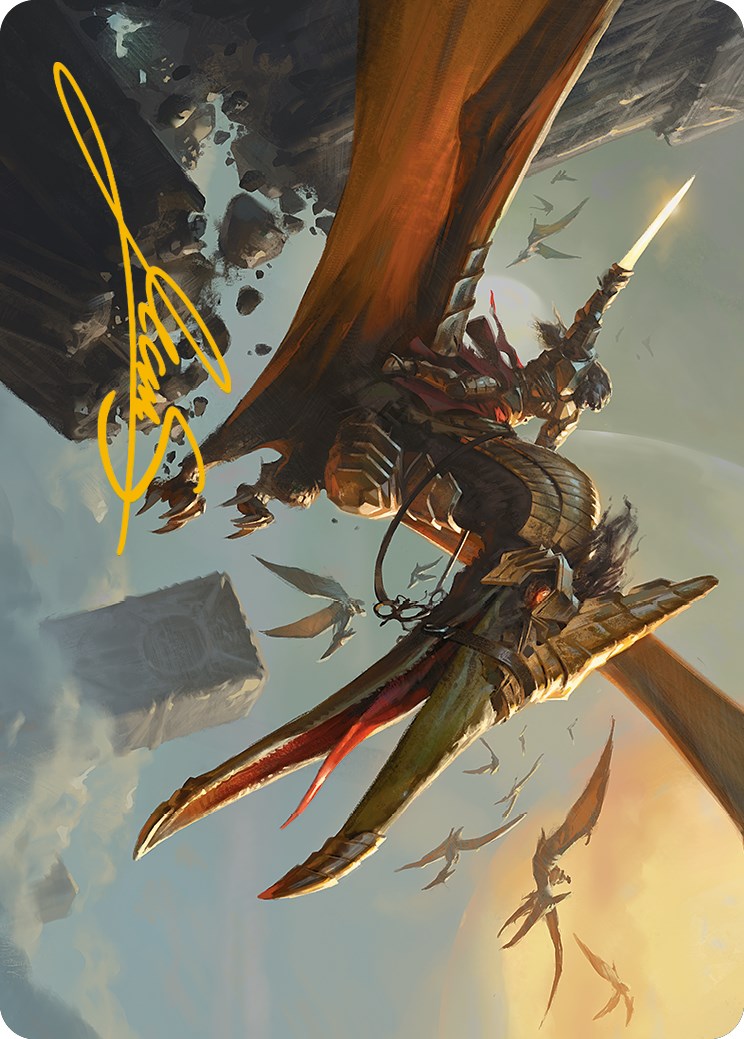Skyhunter Strike Force Art Card (Gold-Stamped Signature) [Phyrexia: All Will Be One Art Series] | Lots Moore NSW
