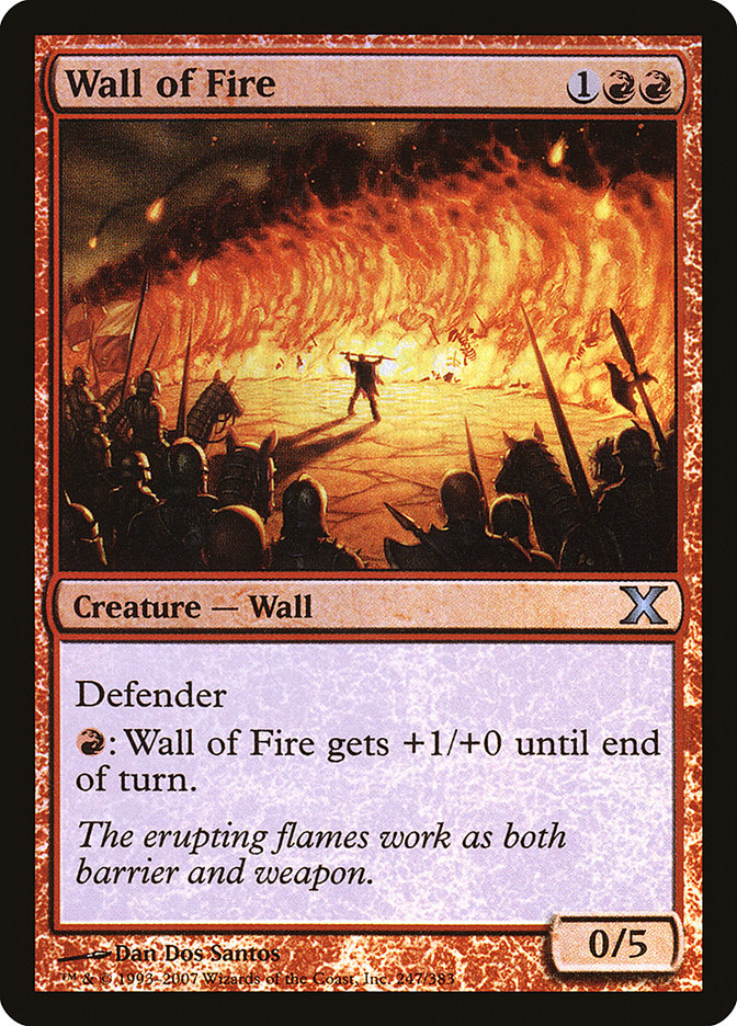 Wall of Fire (Premium Foil) [Tenth Edition] | Lots Moore NSW