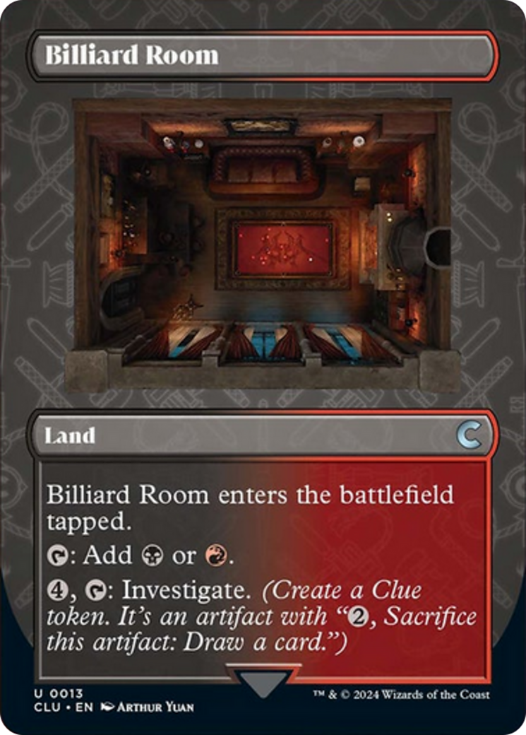 Billiard Room (Borderless) [Ravnica: Clue Edition] | Lots Moore NSW