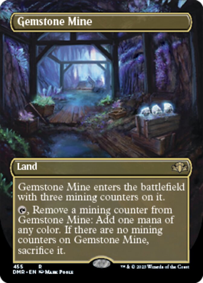 Gemstone Mine (Borderless Alternate Art) [Dominaria Remastered] | Lots Moore NSW