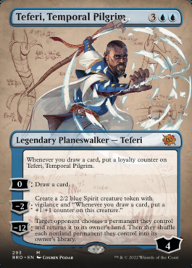 Teferi, Temporal Pilgrim (Borderless Alternate Art) [The Brothers' War] | Lots Moore NSW