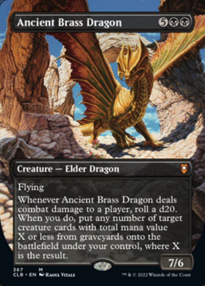 Ancient Brass Dragon (Borderless Alternate Art) [Commander Legends: Battle for Baldur's Gate] | Lots Moore NSW