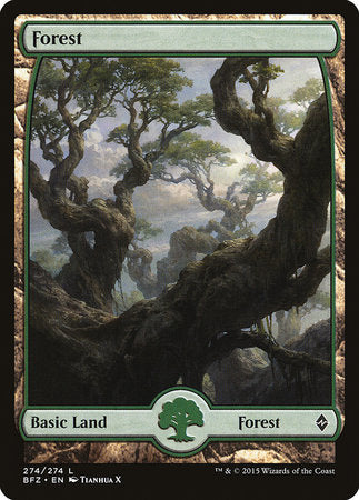 Forest (274) - Full Art [Battle for Zendikar] | Lots Moore NSW