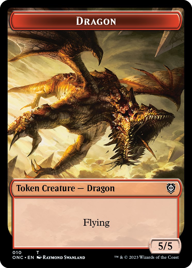 Kobolds of Kher Keep // Dragon Double-Sided Token [Phyrexia: All Will Be One Commander Tokens] | Lots Moore NSW