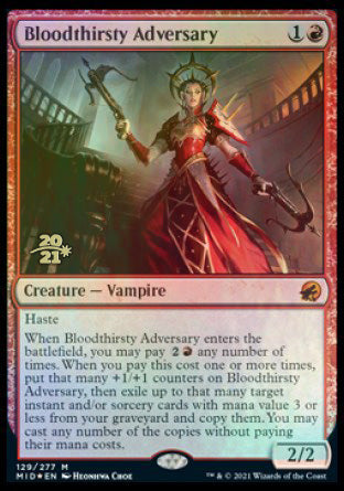 Bloodthirsty Adversary [Innistrad: Midnight Hunt Prerelease Promos] | Lots Moore NSW