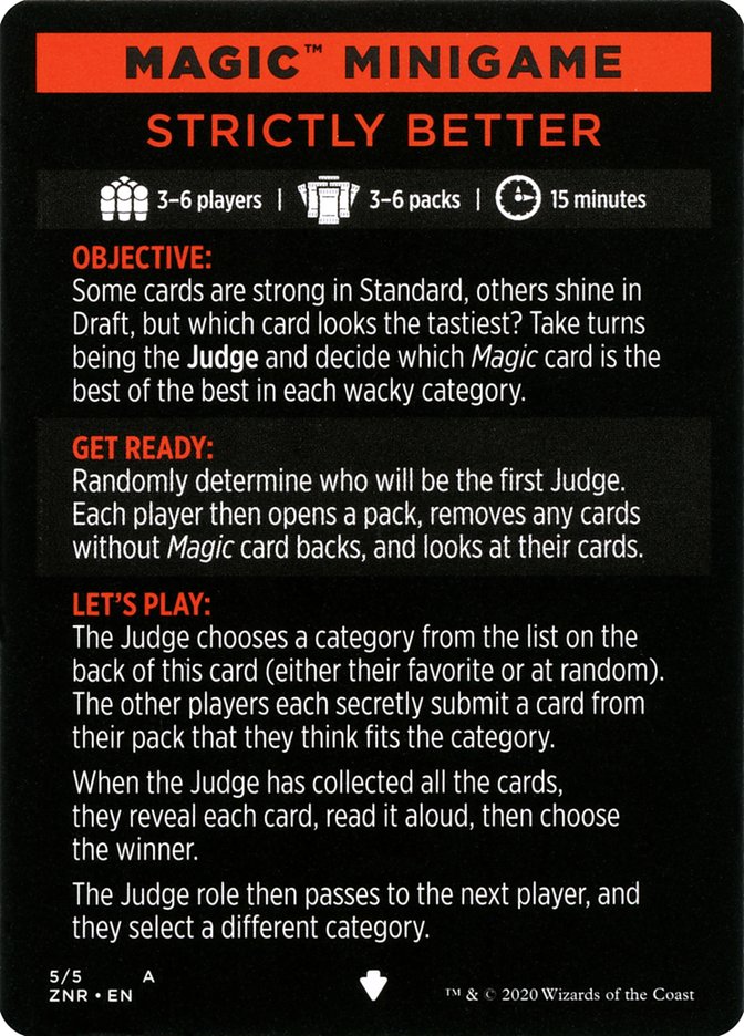 Strictly Better (Magic Minigame) [Zendikar Rising Minigame] | Lots Moore NSW