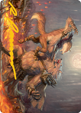 Duel for Dominance Art Card (Gold-Stamped Signature) [Innistrad: Midnight Hunt Art Series] | Lots Moore NSW