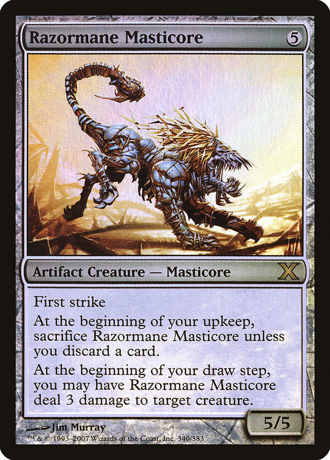 Razormane Masticore (Premium Foil) [Tenth Edition] | Lots Moore NSW