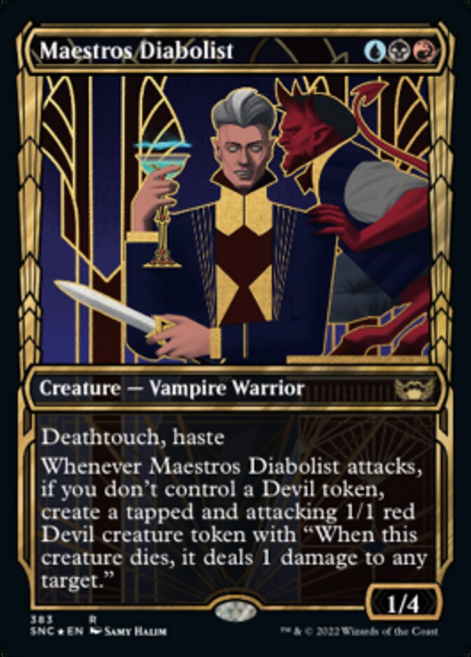 Maestros Diabolist (Showcase Golden Age Gilded Foil) [Streets of New Capenna] | Lots Moore NSW