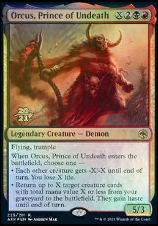 Orcus, Prince of Undeath [Dungeons & Dragons: Adventures in the Forgotten Realms Prerelease Promos] | Lots Moore NSW