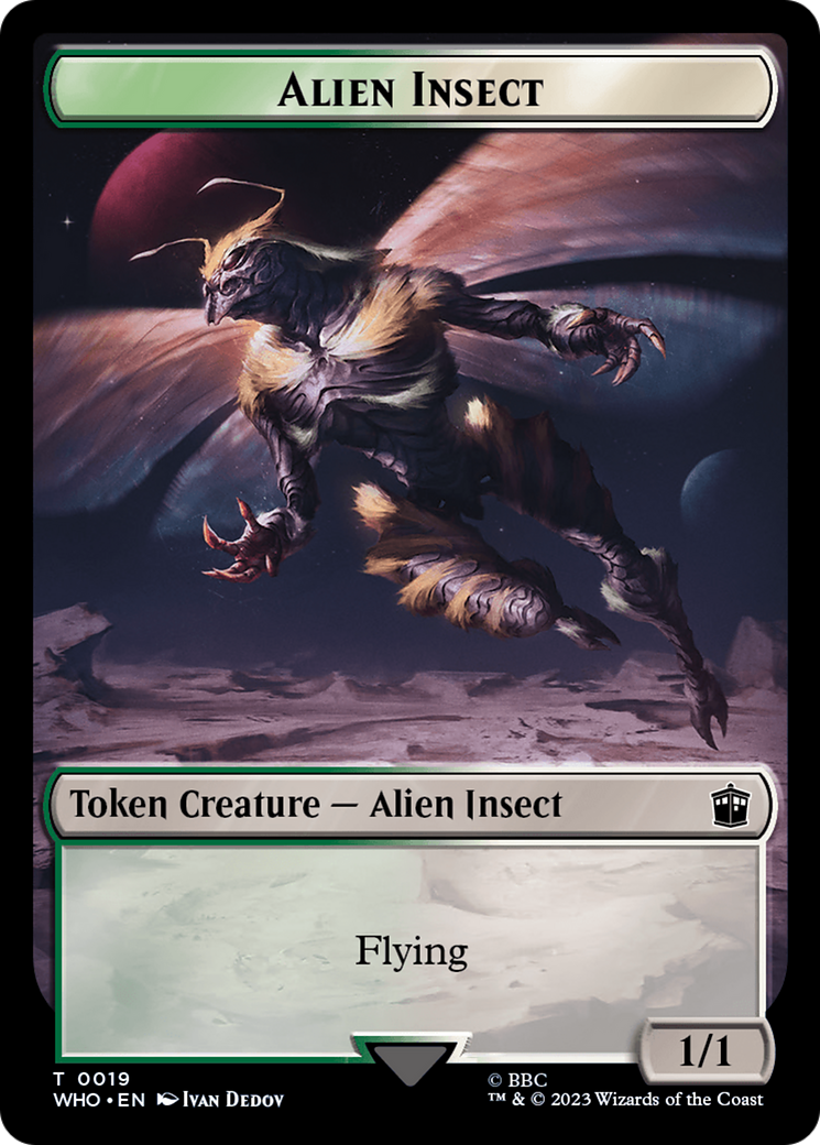 Alien Angel // Alien Insect Double-Sided Token [Doctor Who Tokens] | Lots Moore NSW