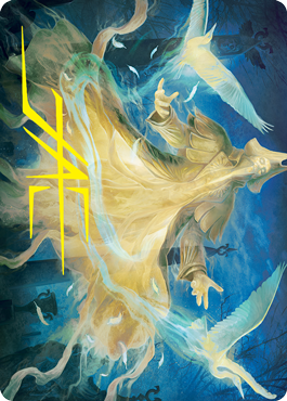 Heron-Blessed Geist Art Card (Gold-Stamped Signature) [Innistrad: Crimson Vow Art Series] | Lots Moore NSW