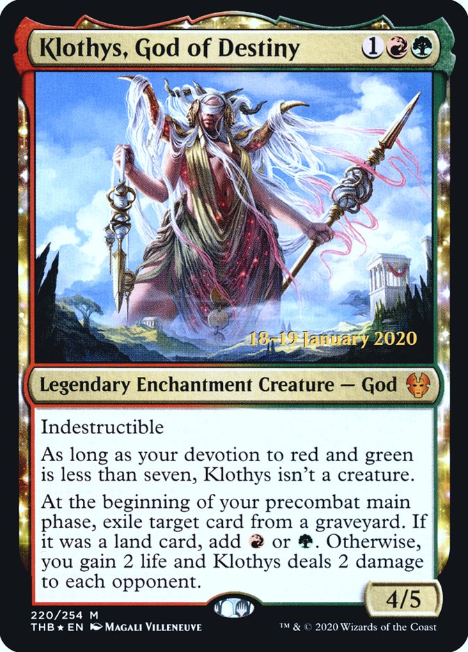 Klothys, God of Destiny [Theros Beyond Death Prerelease Promos] | Lots Moore NSW