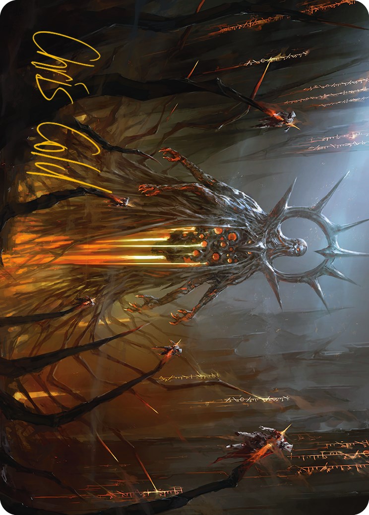 Solphim, Mayhem Dominus Art Card (Gold-Stamped Signature) [Phyrexia: All Will Be One Art Series] | Lots Moore NSW