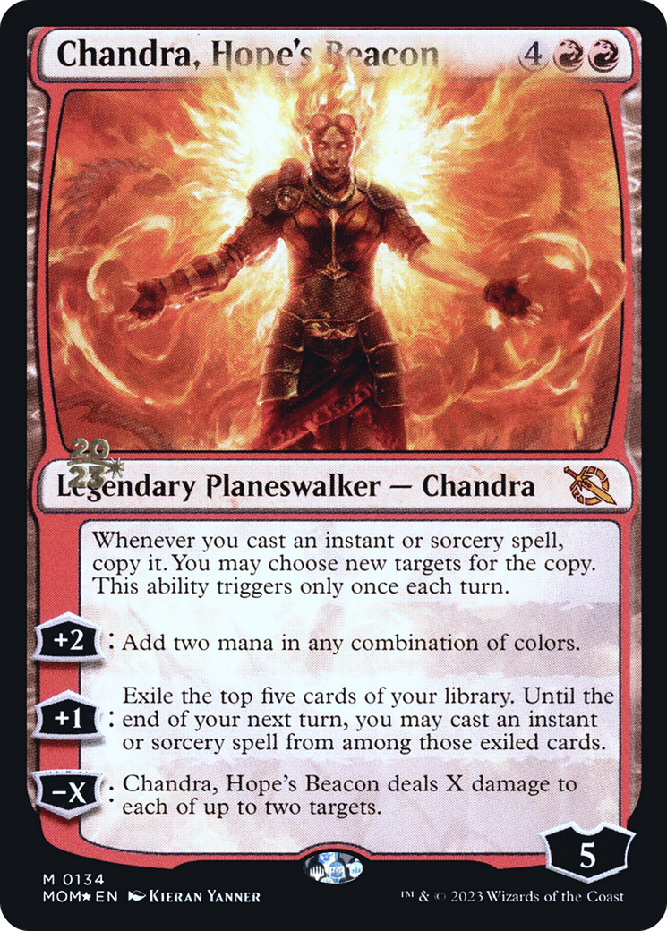 Chandra, Hope's Beacon [March of the Machine Prerelease Promos] | Lots Moore NSW