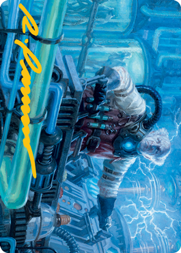 Ludevic, Necrogenius Art Card (Gold-Stamped Signature) [Innistrad: Midnight Hunt Art Series] | Lots Moore NSW