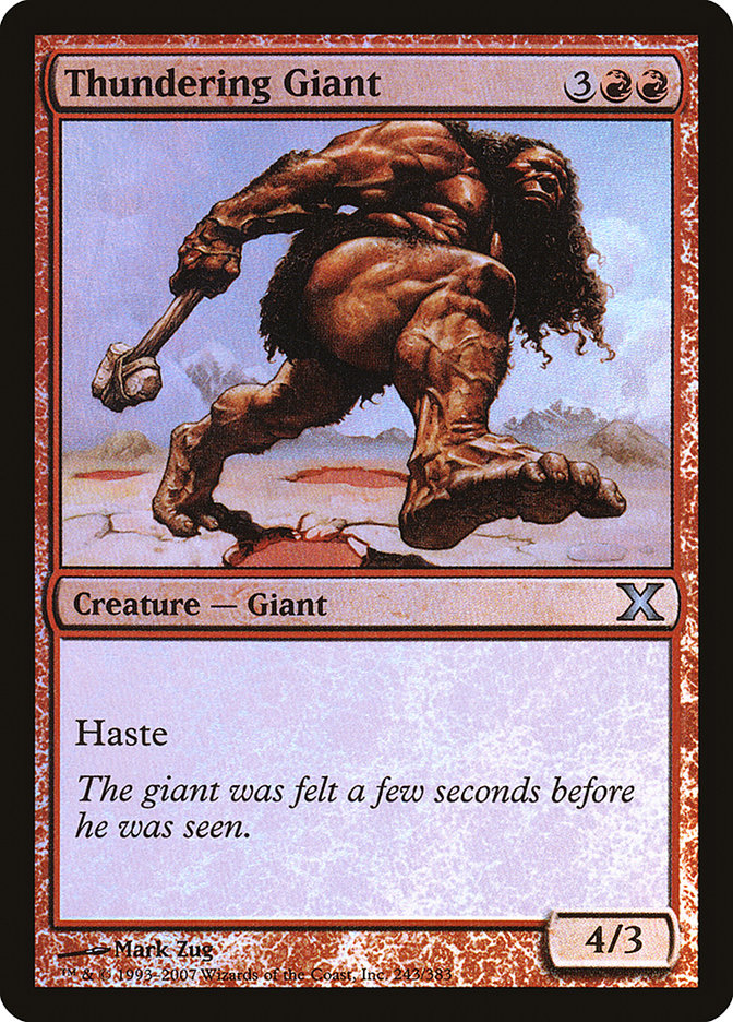 Thundering Giant (Premium Foil) [Tenth Edition] | Lots Moore NSW