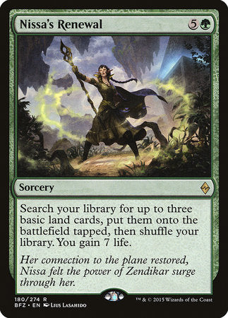 Nissa's Renewal [Battle for Zendikar] | Lots Moore NSW