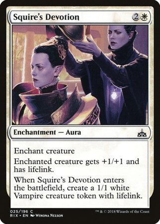 Squire's Devotion [Rivals of Ixalan] | Lots Moore NSW