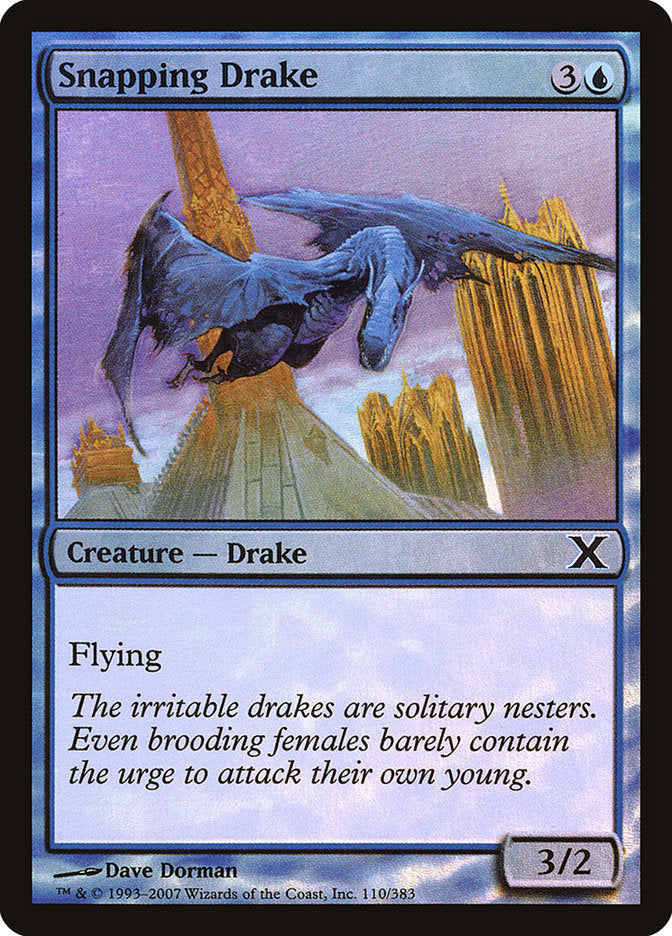 Snapping Drake (Premium Foil) [Tenth Edition] | Lots Moore NSW