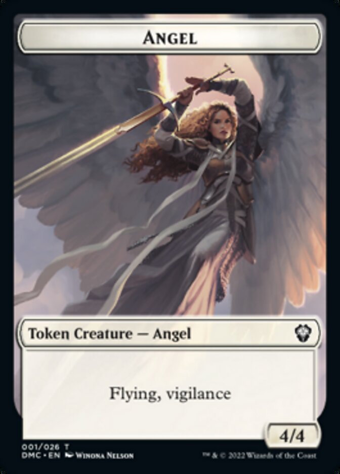Kavu // Angel Double-sided Token [Dominaria United Commander Tokens] | Lots Moore NSW