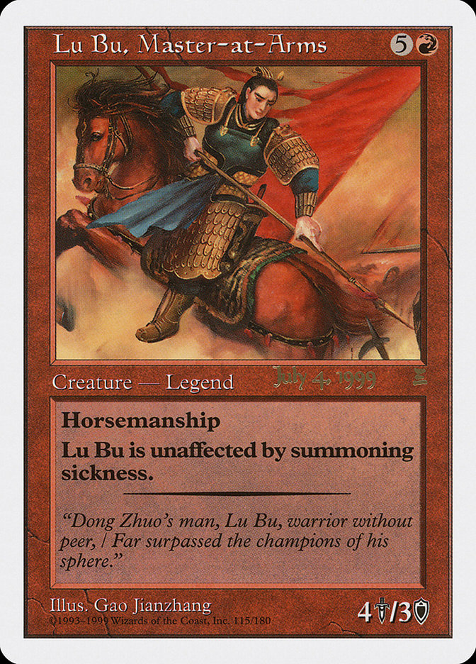Lu Bu, Master-at-Arms (July 4, 1999) [Portal Three Kingdoms Promos] | Lots Moore NSW