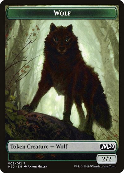 Wolf Double-sided Token [Challenger Decks 2020 Tokens] | Lots Moore NSW