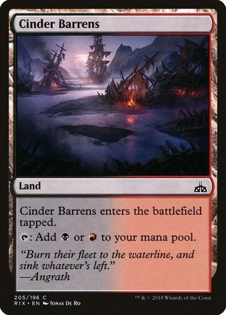 Cinder Barrens [Rivals of Ixalan] | Lots Moore NSW