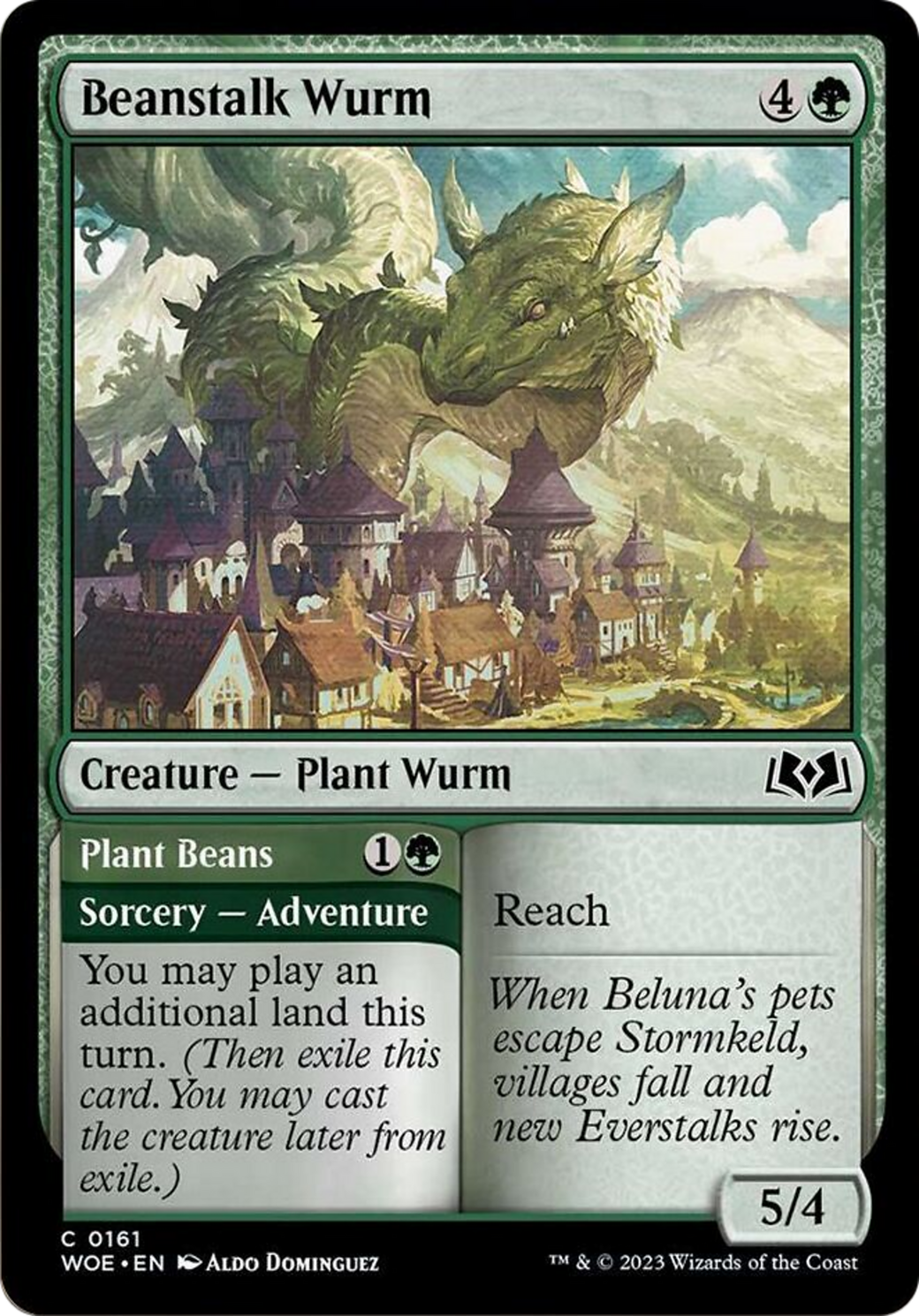 Beanstalk Wurm // Plant Beans [Wilds of Eldraine] | Lots Moore NSW