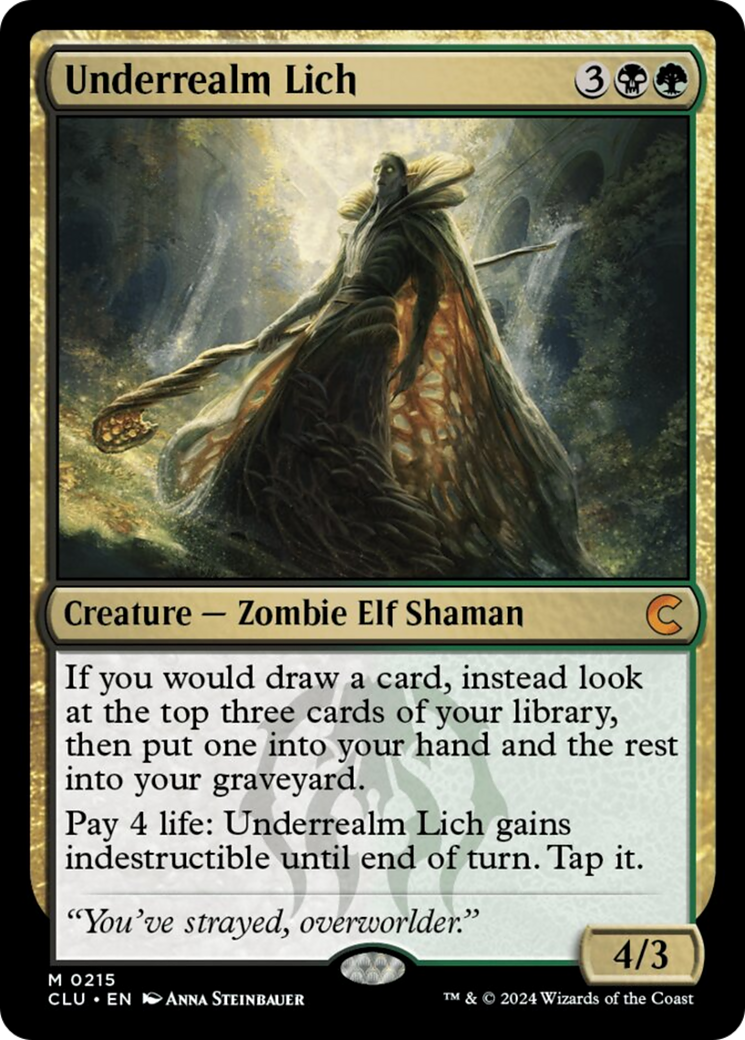 Underrealm Lich [Ravnica: Clue Edition] | Lots Moore NSW