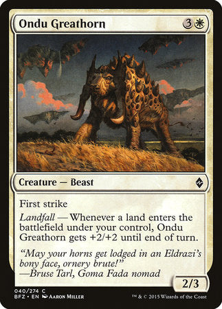 Ondu Greathorn [Battle for Zendikar] | Lots Moore NSW