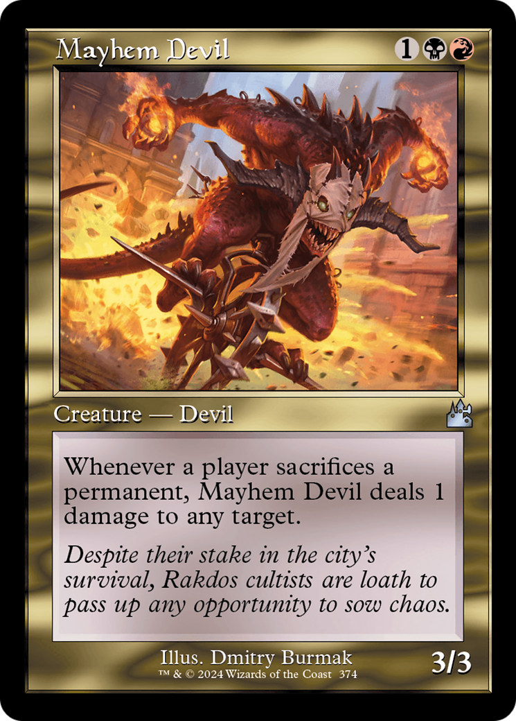 Mayhem Devil (Retro Frame) [Ravnica Remastered] | Lots Moore NSW