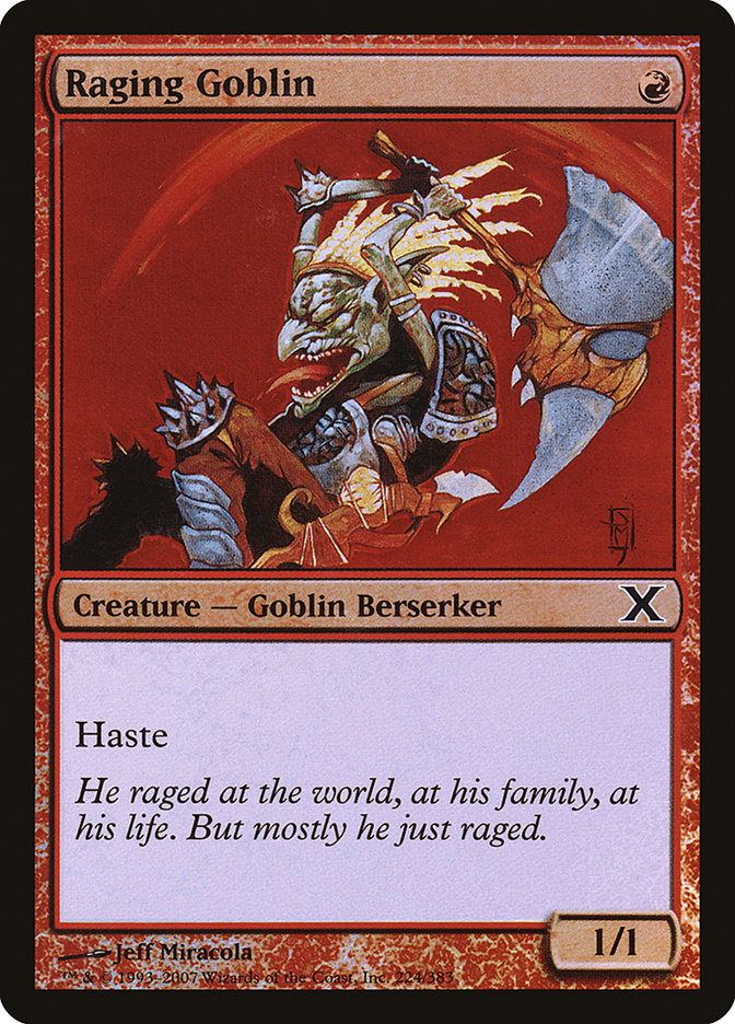 Raging Goblin (Premium Foil) [Tenth Edition] | Lots Moore NSW