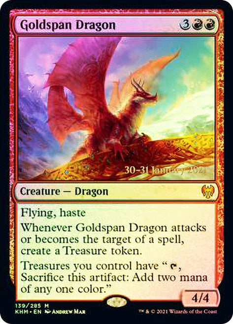 Goldspan Dragon  [Kaldheim Prerelease Promos] | Lots Moore NSW