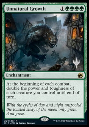 Unnatural Growth (Promo Pack) [Innistrad: Midnight Hunt Promos] | Lots Moore NSW