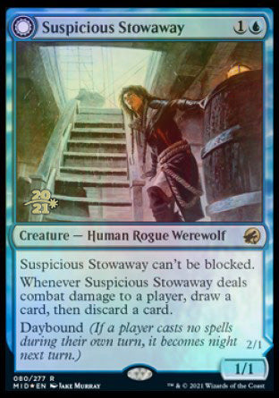 Suspicious Stowaway // Seafaring Werewolf [Innistrad: Midnight Hunt Prerelease Promos] | Lots Moore NSW